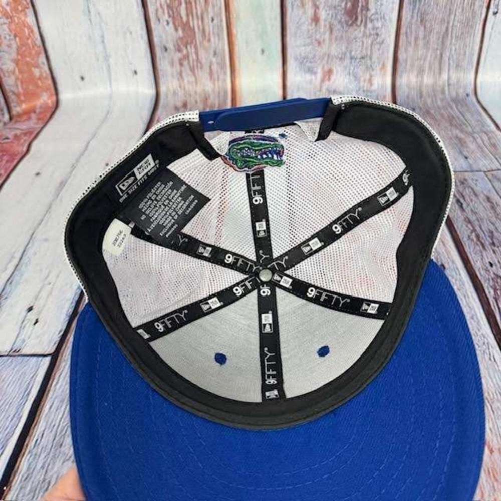 UF Florida Gators New Era Trucker Hat Mesh Snapback Blue Orange Trucker Football - Picture 7 of 8